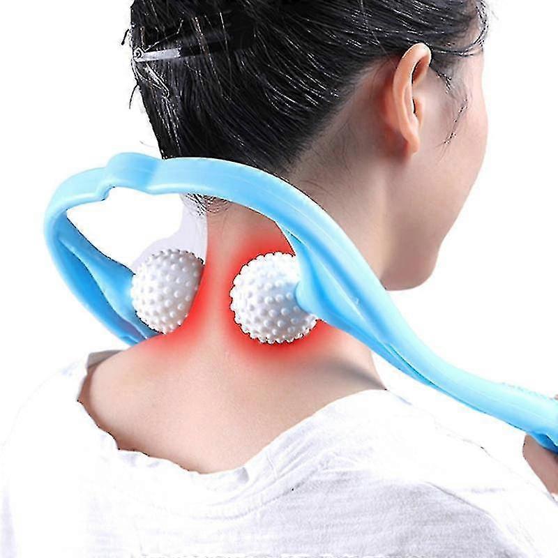 Pressure Point Therapy Neck Massage Tool Pressure Relief Hand Roller Massage Neck Shoulder Dual Trigger Point Self Massager