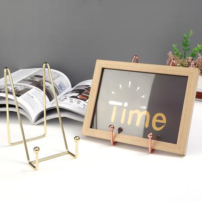 8cm/15cm Metal Picture Photo Frame Display Stand Plate Holder Dish Rack for Small Easel Card Platter Tabletop Art In Home Office