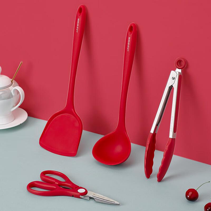 Oriba Chinese Red Kitchen Utensil Set