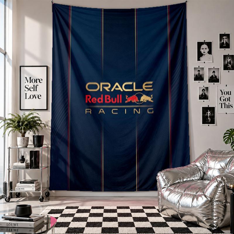 Red Bull Racing Wandteppich Heimdekoration Wandbehang Tuch für Schlafzimmer Wohnzimmer Hintergrund