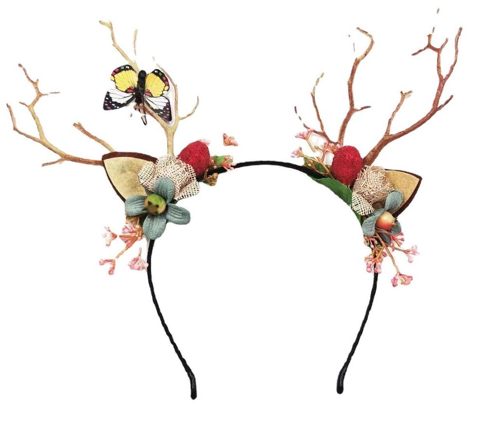Fairy Mori Style Antler Reindeer Headband – Christmas Hair Accessories & Clips