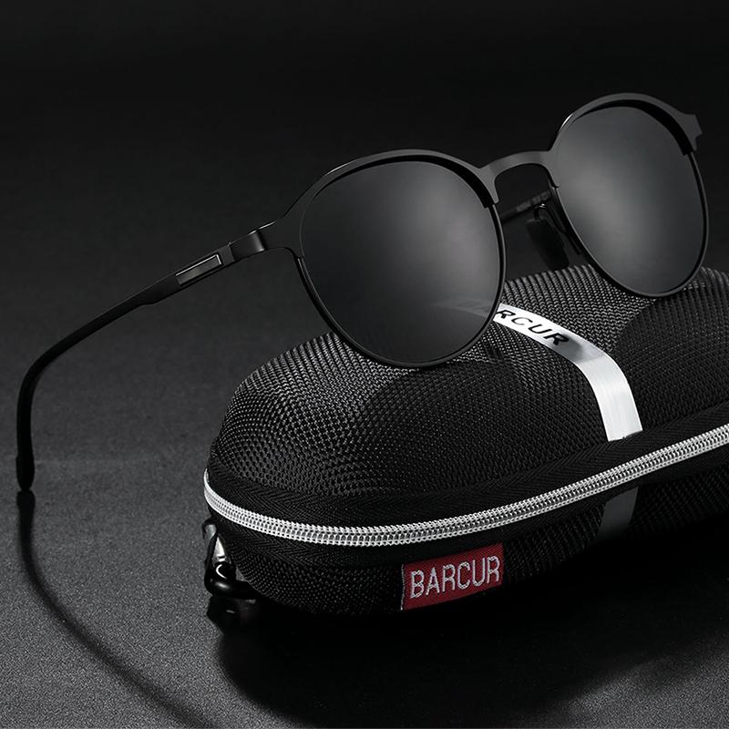 BARCUR Temples Sunglasses Women Polarized Fashion Sun Glasses Driving Round Ladies Sunglass