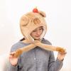Capybara Hat Plush Movable Ears Winter Warm Cartoon Animal Decorations Hats