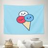 Ice Cream Tapestry Wall Hanging Aesthetic Room Decor Dorm Wall Art Cute Dessert Cartoon Backdrop Home Decoration Gift