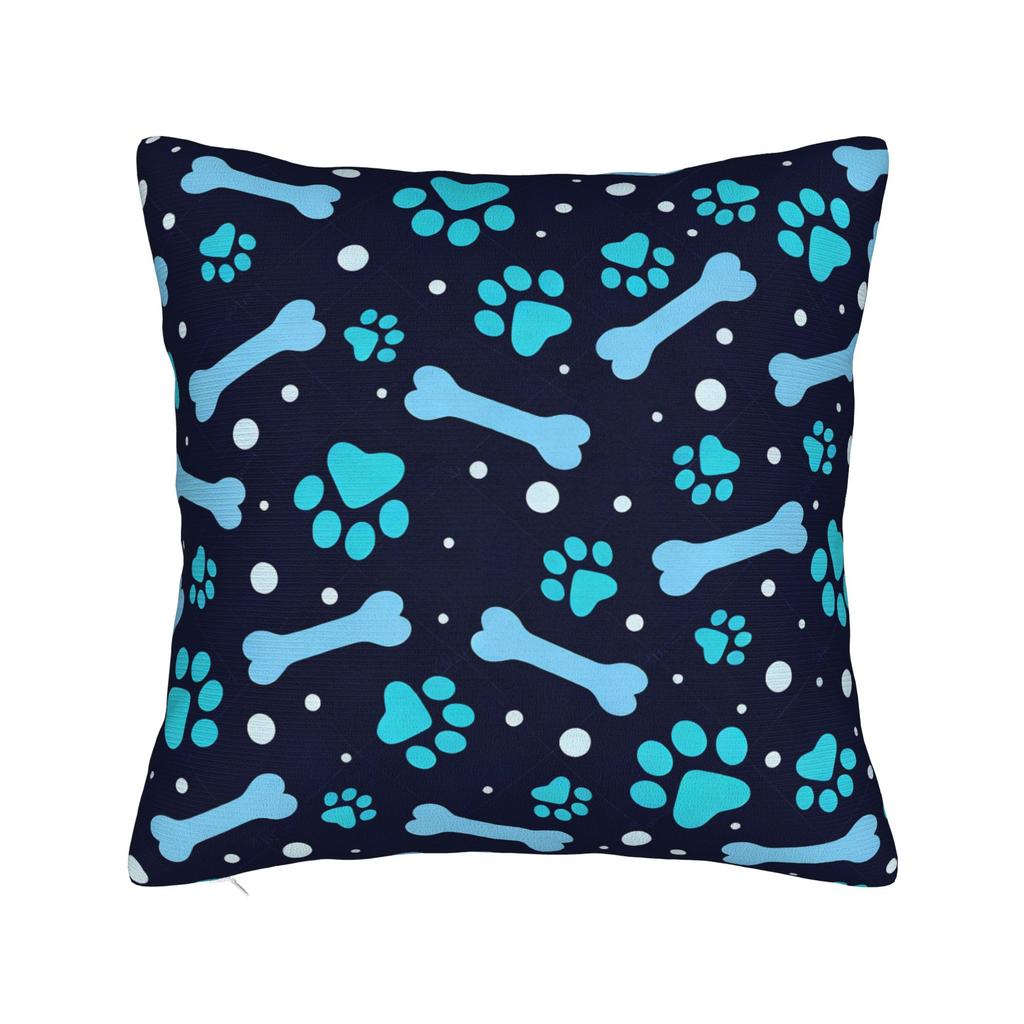 Pillow Cover Dog Paw Print And Bone Morden Pillow Case For Chair Sofa Home Decor Pillowcases