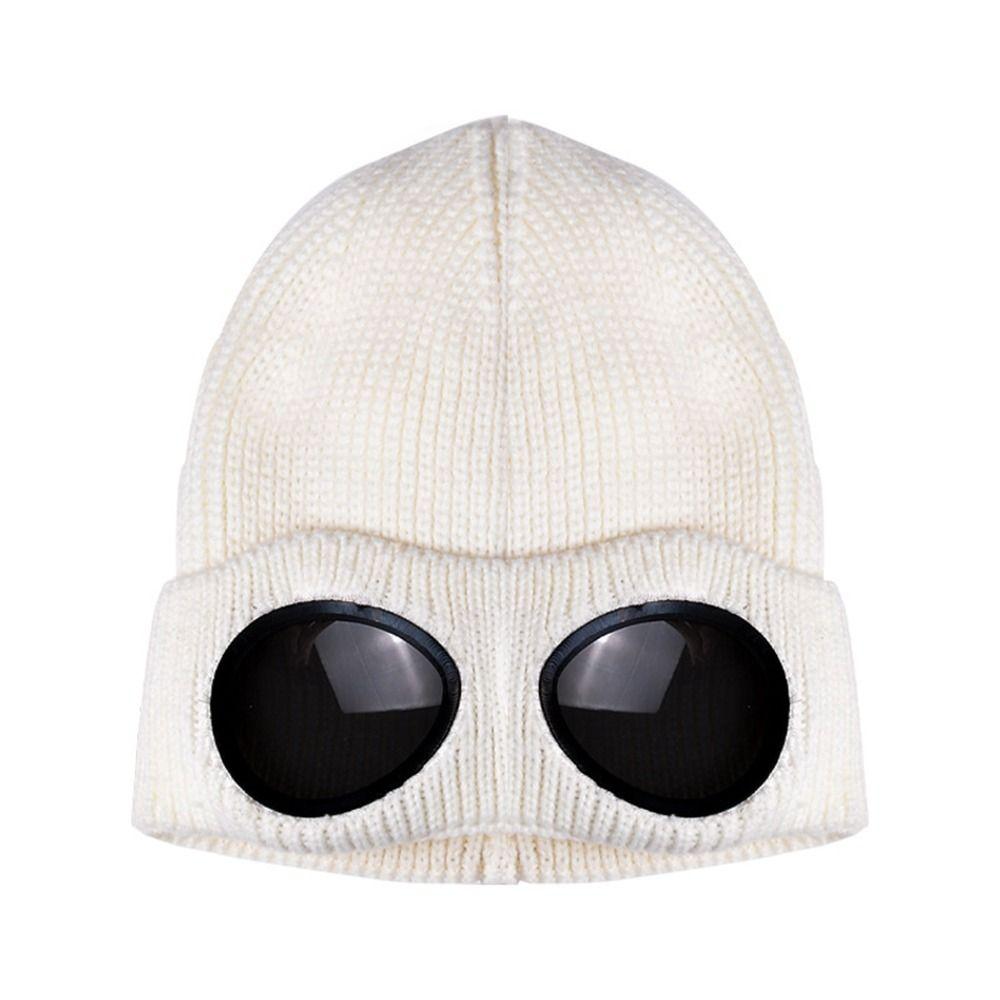 With Glasses Pilot Glasses Cap Men Beanie Caps Women Wool Caps Knitted Hats Ski Cap Korean Beanies