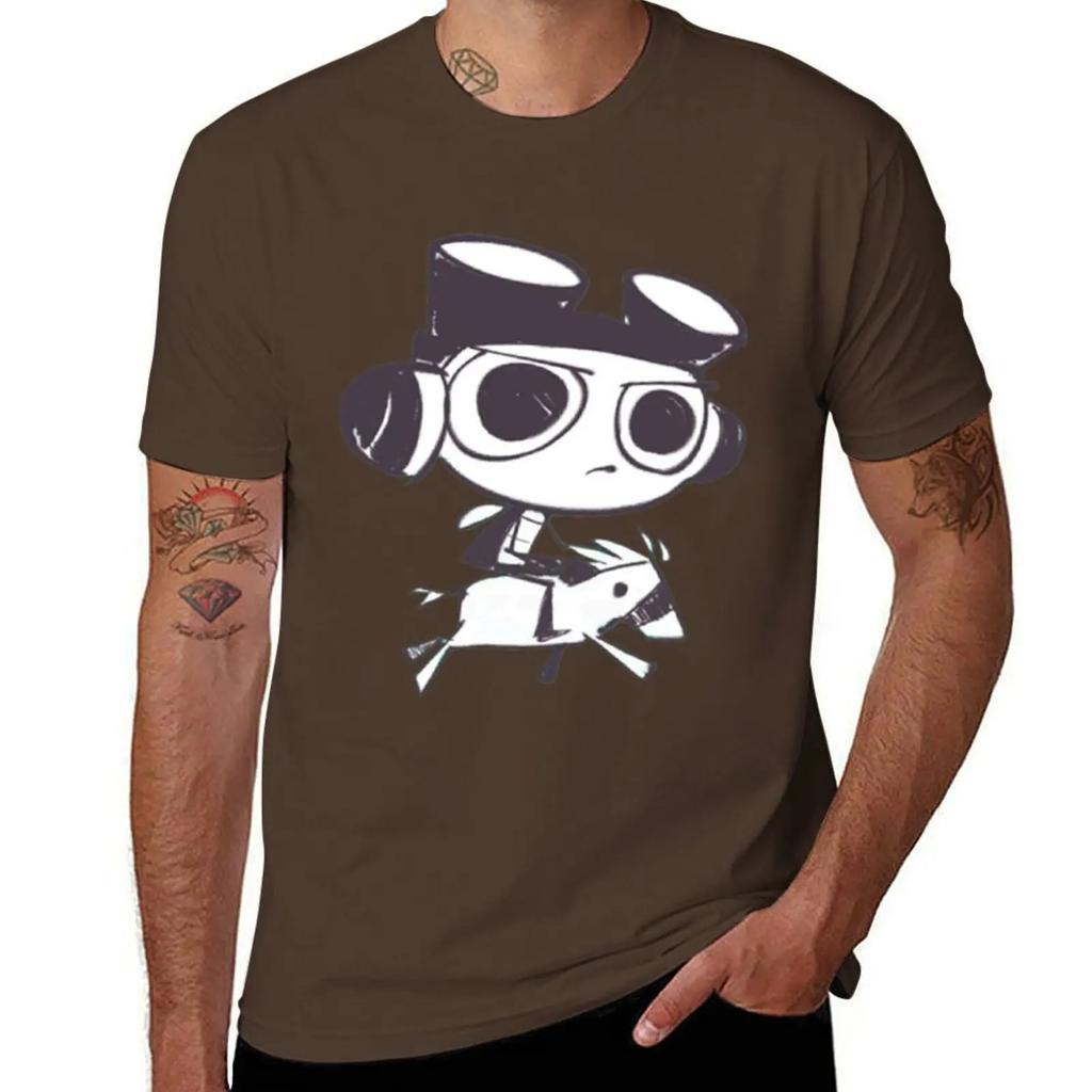 Psychonauts Raz Rides a Pony Sugarcube TShirt Anime Tshirt Tops Vintage T Shirt Unisex