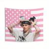 P1Harmony Kpop Merch Pink USA Flag Headband Banner with Theo for Concert Fan Meeting Home Decor Birthday Gift for Fans Fashio