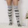 Womens Over-the-Knee Socks Knit Winter Warm Casual Stacked Youth