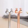 U Shape Name Card Display Stand Stainless Steel Picture Clips Name Card Holder  Table Accessories