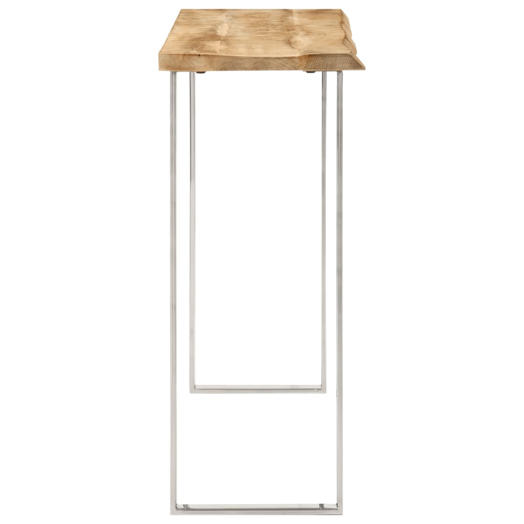 Console Table with Live Edge 105 x 33 x 76 cm Solid Mango Wood