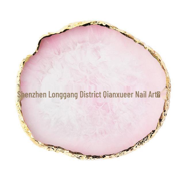 Nail Art Resin Agate Palette: Round Square Color Mixing & Display Board