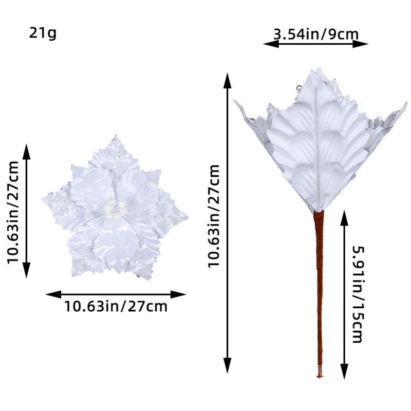 6 Pcs New Arrival Christmas Poinsettia Flowers for Decor, Home Decor Artificial Flowers, Christmas Tree Decor Covers Flower, New Year's Tree Decor