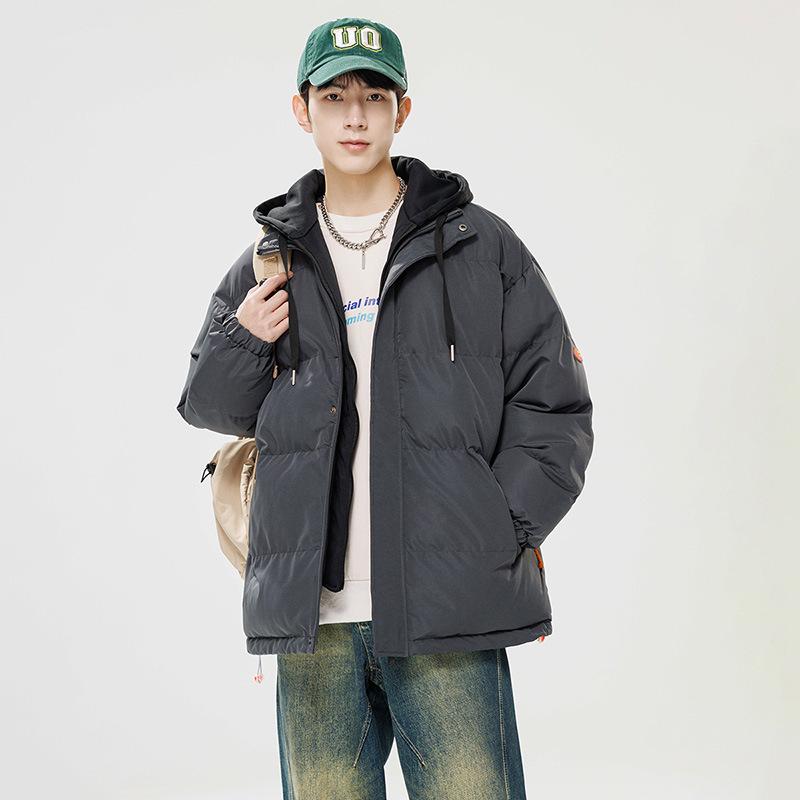 Large Size Cotton-padded Clothes Men's New Winter Thickened Cotton-padded Jackets Warm Hooded Jackets Fat Cotton-padded Clothes Fake Two Pieces