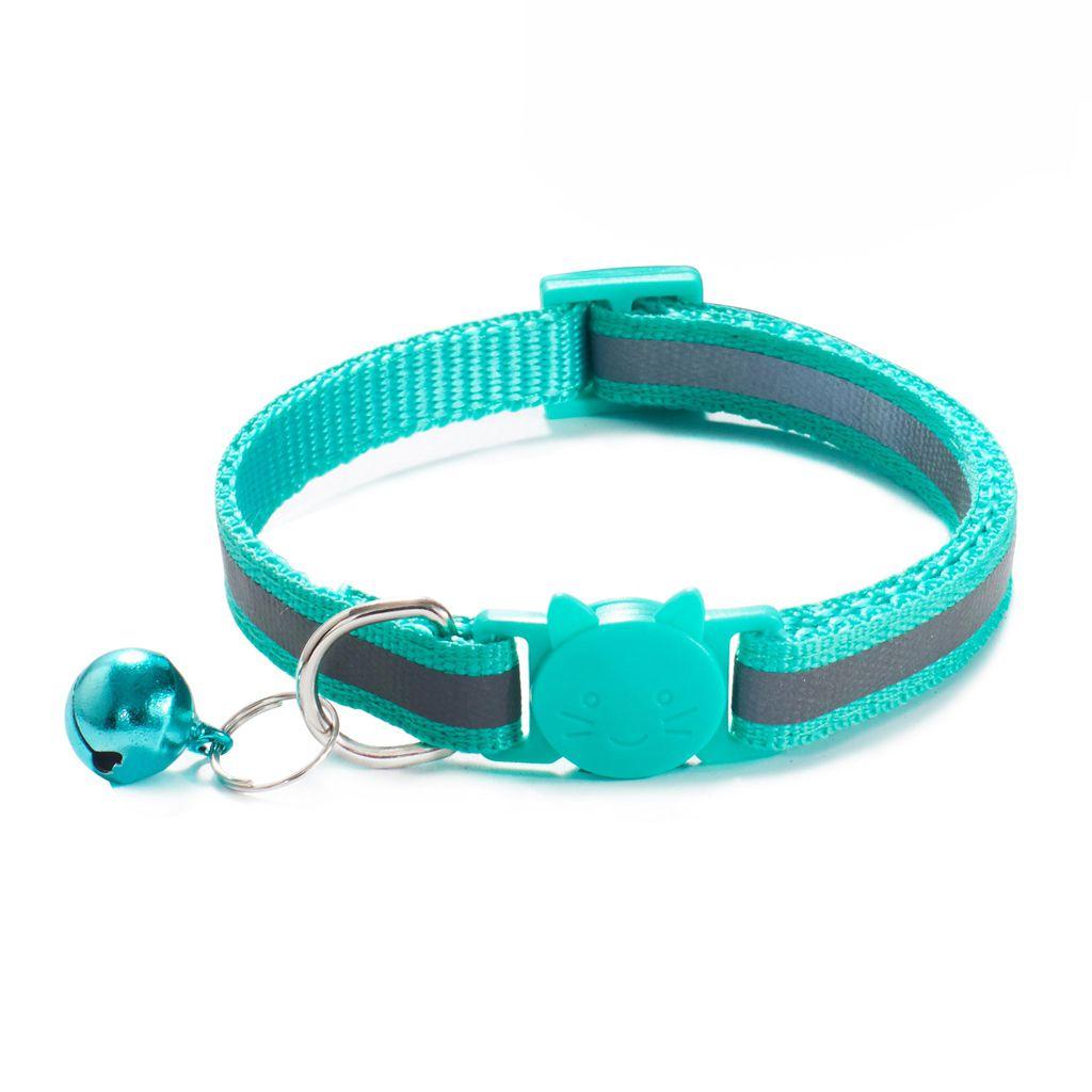 with Bells Adjustable Size Cat Head Pattern Kitten Decor Cat Neck Strap Pet Accessories Cat Collar