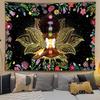 Ine Ive African Chakra Tapestry African American Woman Zen Meditation Tapestries 80x60 Inch Starry Sky Flower Garden Inspirational Afro Yoga Wall Art