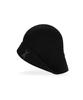 Bajal Va Patch Wide Brim Knit Bucket Hat Black
