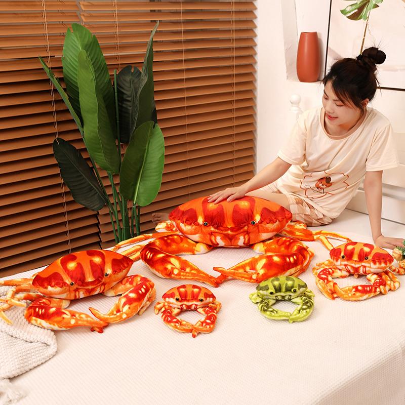 Creative Simulation Crab Doll Plush Toy Hairy Crab Doll Home Decoration Ornament Children's Soothing Ragdoll