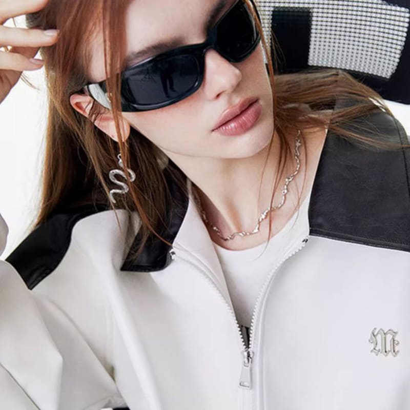 LOOKING4U Neoretro 98001 Sunglasses BLACK