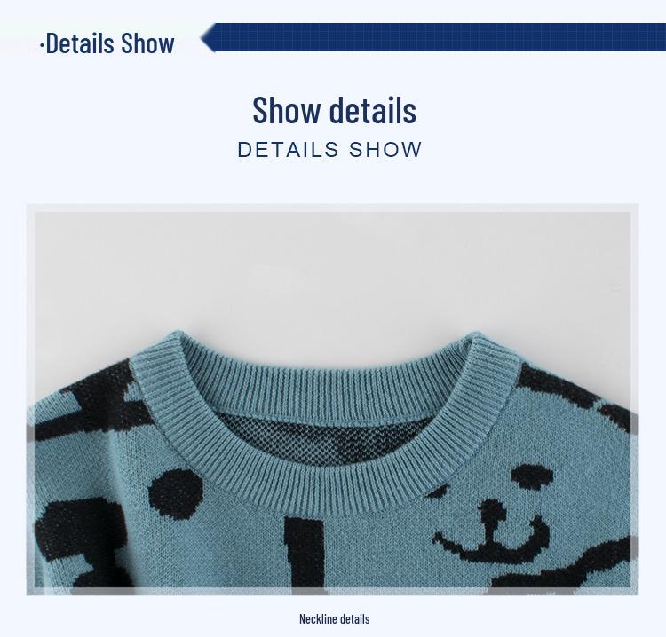 27kids Children's Spring 2024 Bear Sweater for Boys - Knitwear