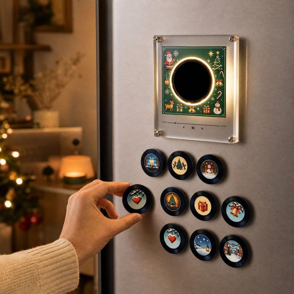Rotatable Magnetic Refrigerator Magnet: Acrylic Creative NFC-Enabled Automatic Singing Device