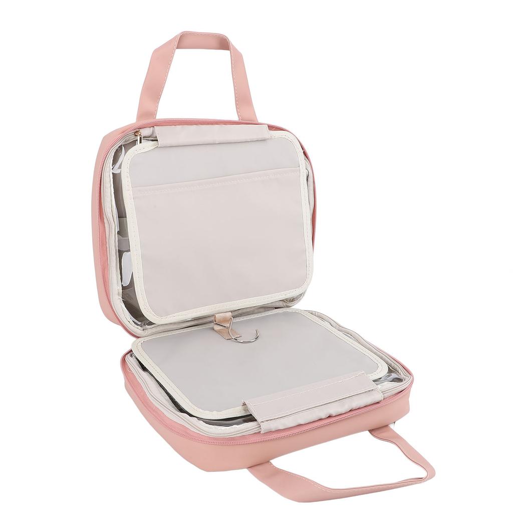 Hanging Hook Travel Toiletry Bag Travel Makeup with Mirror Portable Travel Makeup Case for Travel