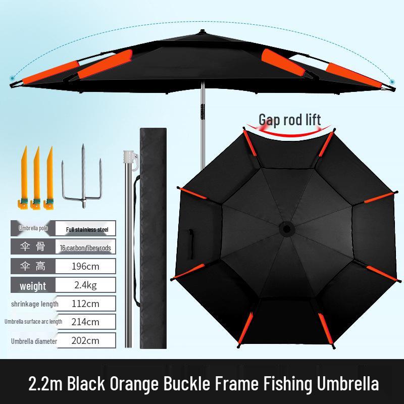 Large Outdoor Fishing Umbrella: Rainproof, Sunshade, Folding, Thickened, UV Protection