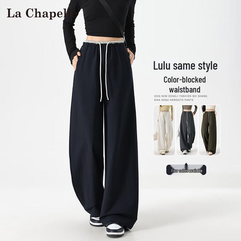 La Chapelle Women s High-Waisted Wide-Leg Banana Pants M