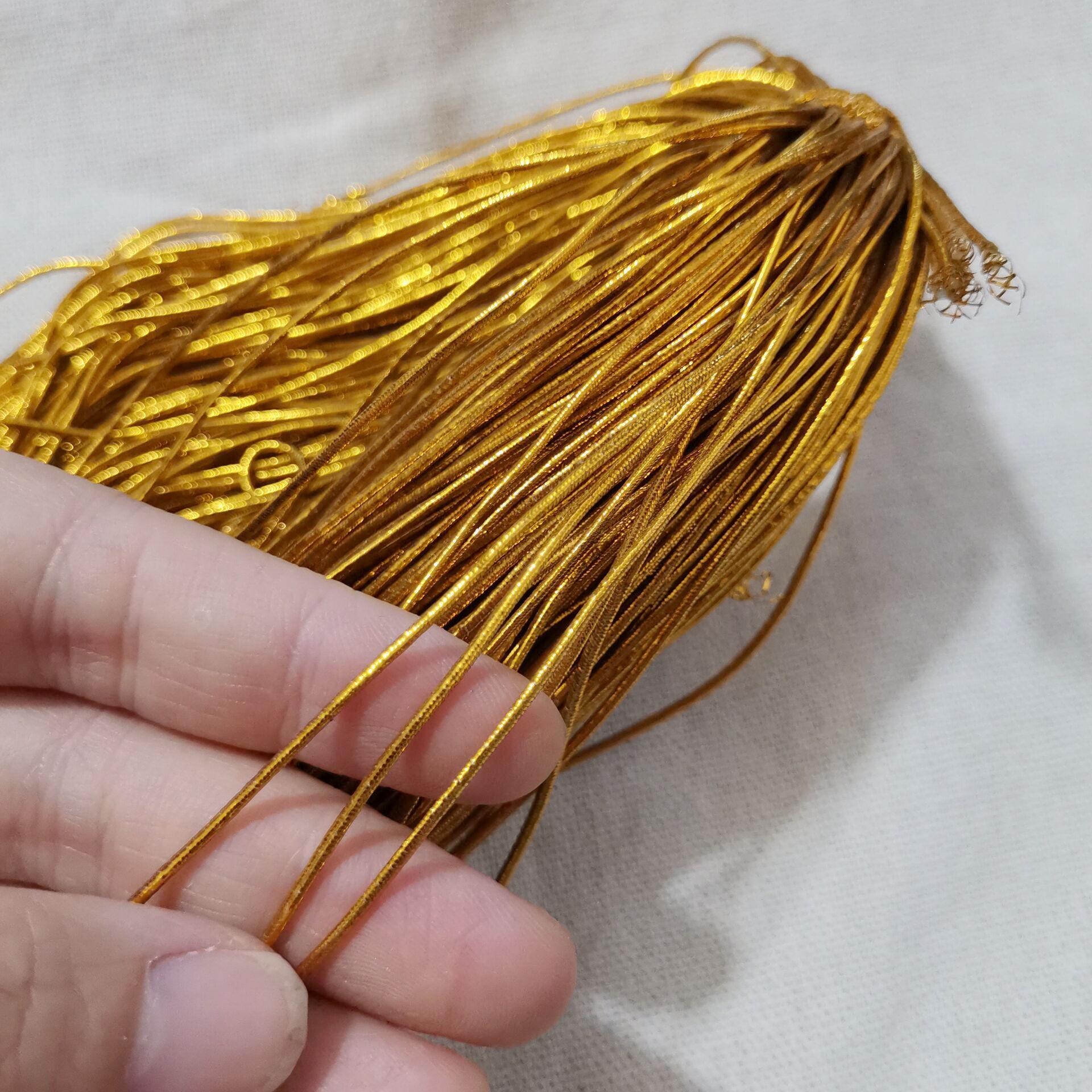 

Эластичная веревка золотого и серебряного цвета - 1 мм, 100 м: Идеально подходит для навесных бирок, бутылок с маслом и многого другого