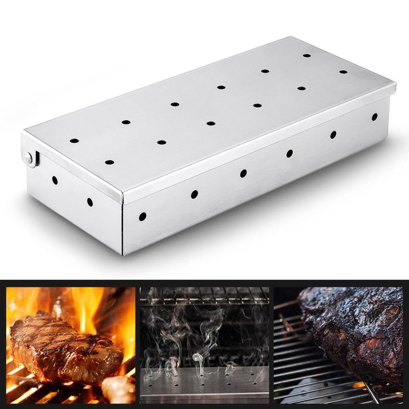 BBQ Zubehör Outdoor Edelstahl Räucherofen Kaltrauchbox Grill Räucherkammer Grill Räuchern BBQ für Küche