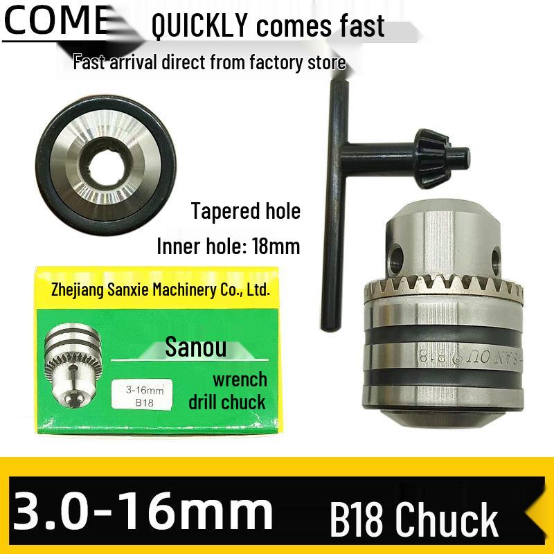 Sanou Self-Locking Hand-Tightened Chuck 10/13/16mm for Lathe and Bench Drill Accessories