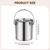 Multi-purpose Stainless Steel Sealed Bucket Transport Container with Lid, Practical Food Bucket,