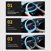 Universal Car Steering Wheel Cover Anti-Slip Leather Texture Soft Silicone Car Steering