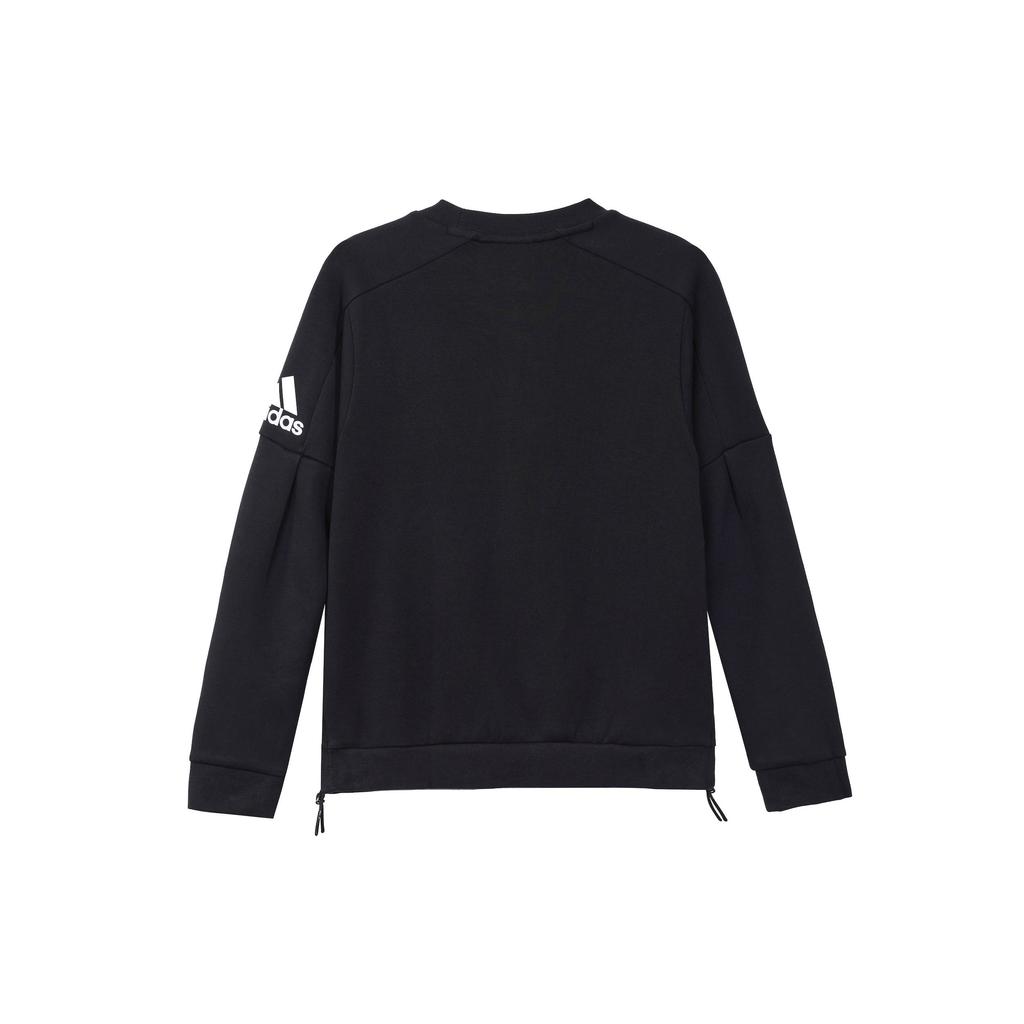 Adidas Comfortable Crew Neck Pullover Long Sleeve American Sweatshirt Women Sweatshirt Black DV3318