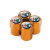 ZHA3 Aluminum Car Wheel Tire Valve Cap Auto Tire Protection Caps For Alfa Romeo Giulia Stelvio Giulietta 4C 156 Mito Tonale GT 166