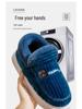 Men's and Women's Thickened Cotton Slippers: Fleece-Lined, Heel-Covering, Warm Indoor Shoes for Winter.