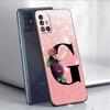 Letter A B C Flowers Pink Case For Samsung Galaxy A54 A52 A14 5G A53 A12 A13 A71 A23 A34 A33 A21s Phone Cover
