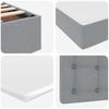 LED Storage Bed with Mattress Light Grey 90 x 200 cm Fabric