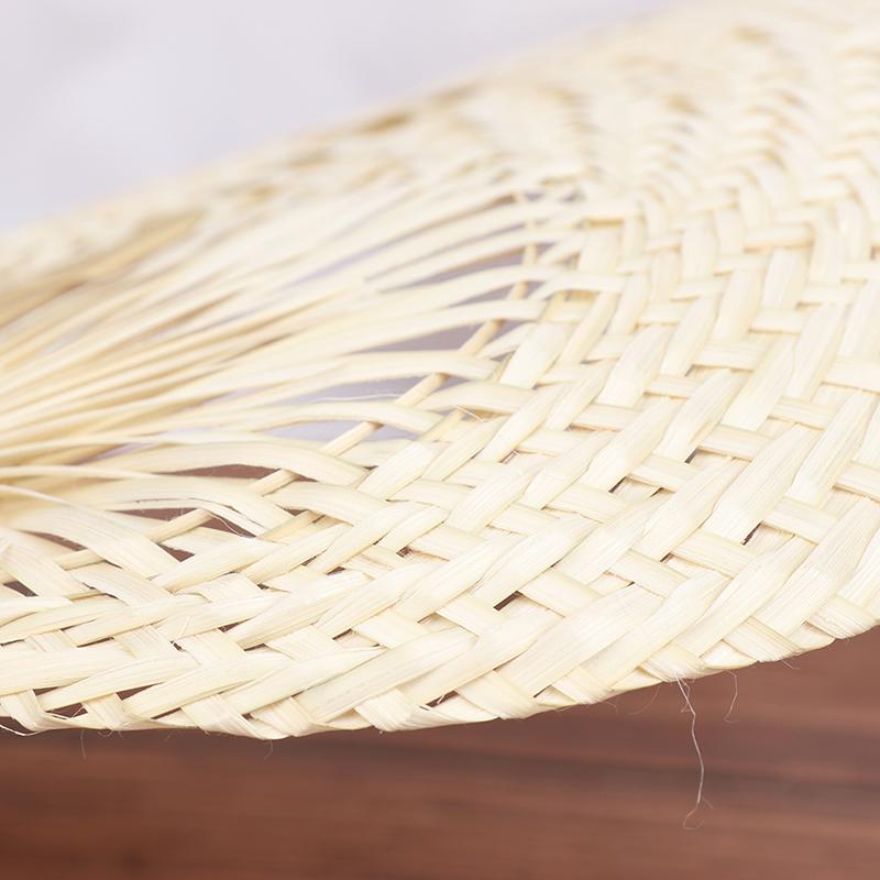 Chinese Style Handmade Palm Leaf Woven Hand Heart Shaped Mosquito Repellent Fans