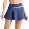 Nuodingxiu Faux 2-in-1 Color-block Sport Yoga Skirt Shorts