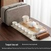 Mutton-Fat Jade White Porcelain Kung Fu Tea Set - Contentment Theme