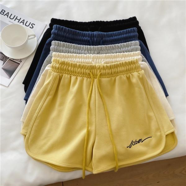 Cotton sports shorts women summer loose wear home pajama pants high waist casual broad-legged yoga hot pants trend