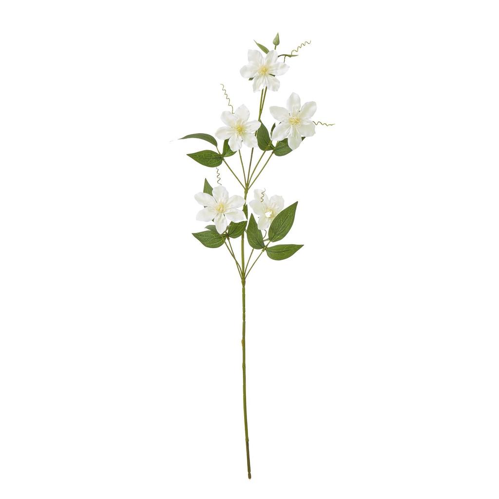 Hill Interiors Pearl Clematis Artificial Flower Spray