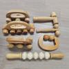 Household Wooden Massage Roller Manual Trigger Point Massager Muscle Roller Sticks  Wheel Shaft