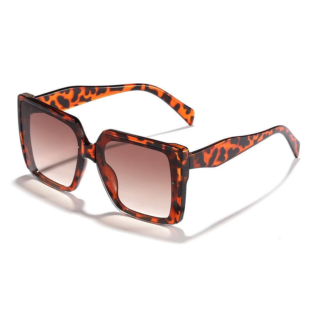 Ryan's new European and American large box plain face small sunglasses women's fashion wear essential sunshade sunglasses