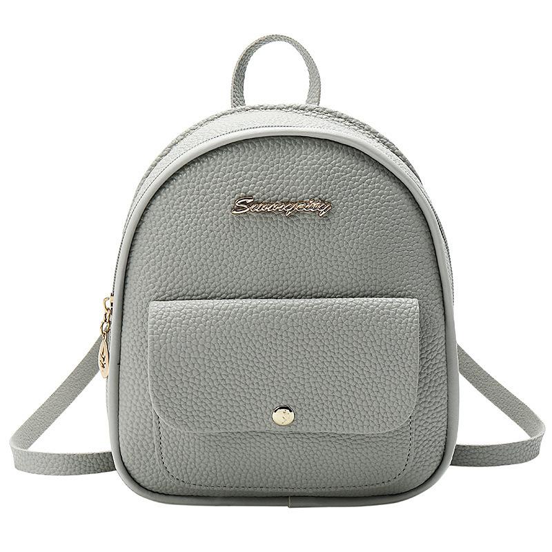 Women's Change Double Shoulder Bag Summer and Autumn New School Style Shell Lychee Pattern Shoulder Bag