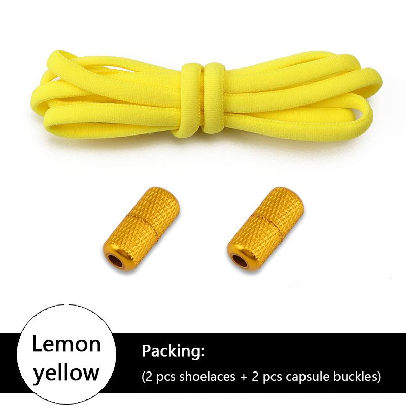 Colorful Elastic Semicircle No-Tie Shoe Laces for Sneakers Kids & Adults Metal Lock Lazy Laces Boot Shoe Strings