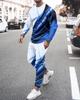Men's Long Sleeve T-Shirts Sets Abstract Pattern 3D Print Sports T-Shirt Pants Suit Fashion Tracksuit 2-Piece Jogger Outfits