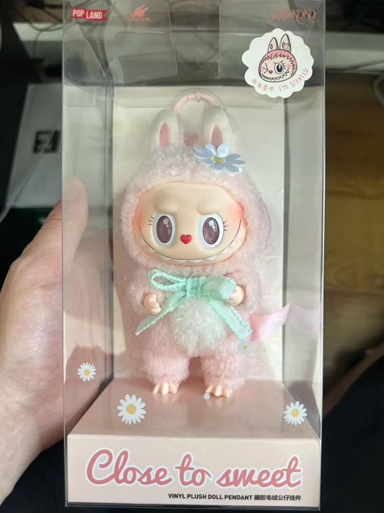 

Розовый Лабубу Мококо 1-й весенний цветок Милая виниловая кукла Kawaii Украшение для рюкзака Кукла Парк развлечений Ограниченный тираж