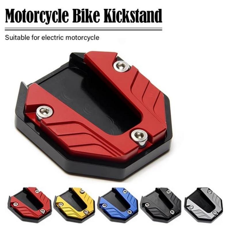 CNC Aluminiumlegering Motorcykel Cykel Sidostöd Förlängare Fot Sidostöd Förlängningsplatta Stödtallrik Halkfri Förstorad Bas